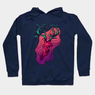 A Deer Skull Illustration Hoodie